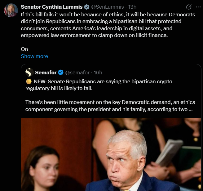 Ethics Language Becomes the Main Roadblock to CLARITY Act