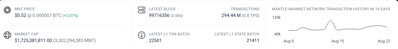 mantle onchain data insgiht
