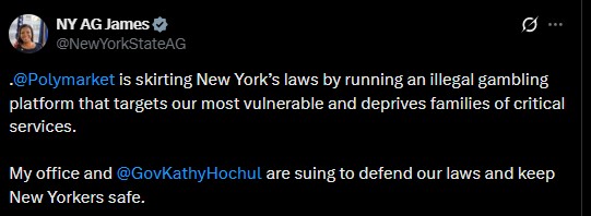 Attorney General Letitia James filed the case
