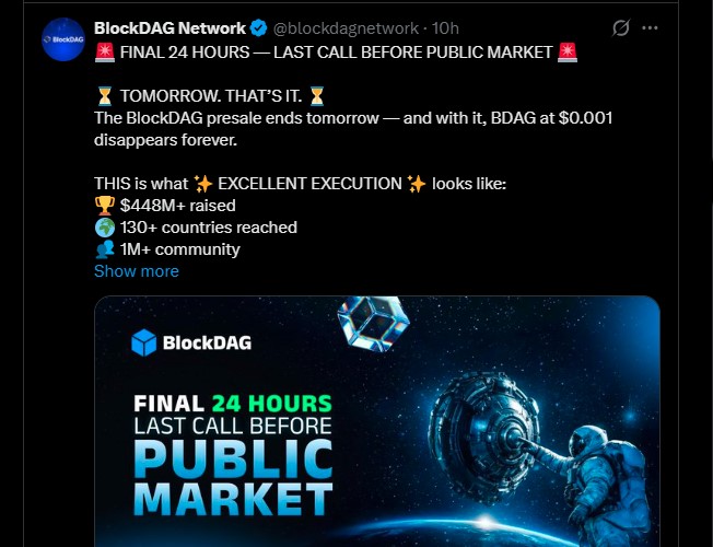 BlockDAG Presale End Date Today