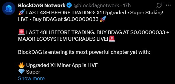 BlockDAG trading post