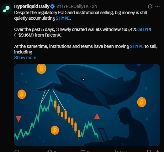 Hyperliquid Latest news on x