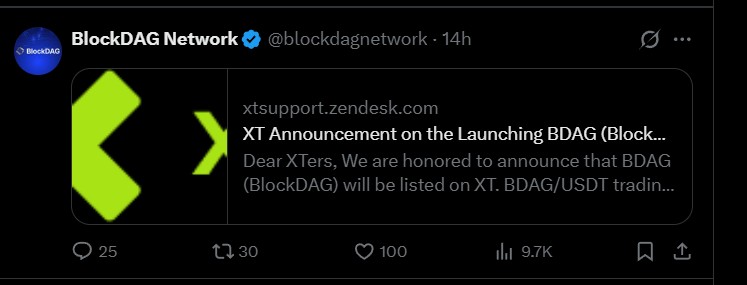 BlockDAG XT Com Exchange Announcement BlockDAG XT Com Exchange Announcement