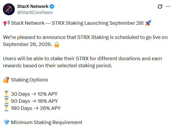 StarX Core Team post on X StarX Core Team post on X