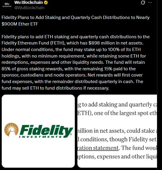 Fidelity adding staking to its Ethereum ETF Fidelity adding staking to its Ethereum ETF