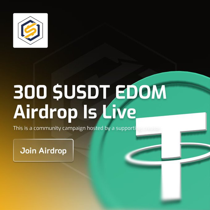 EDOM – $300 USDT Community Giveaway