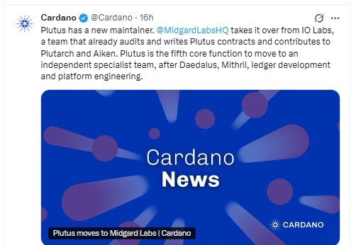 per the official Cardano post