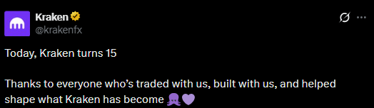 Kraken Official Tweet Kraken Official Tweet