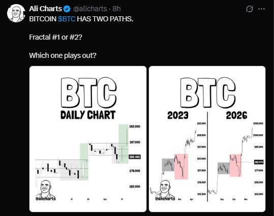 Ali Charts shows two fractal paths