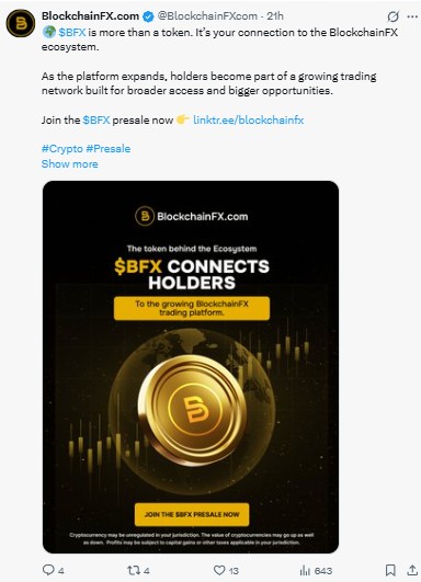 BlockchainFX BFX ecosystem connection post