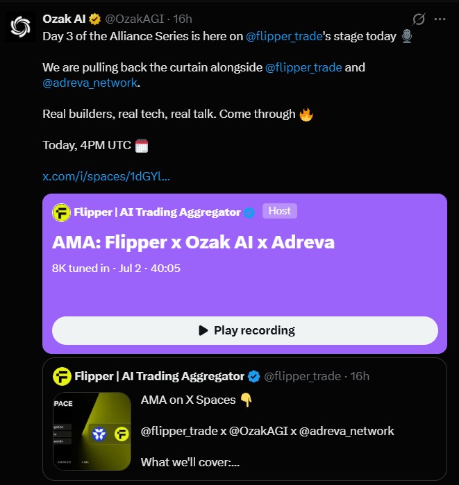 Alliance Series AMA with Flipper and Adreva Alliance Series AMA with Flipper and Adreva