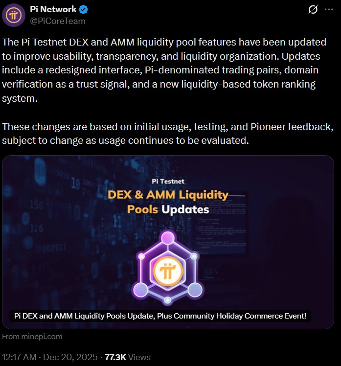 Pi Network Latest Update