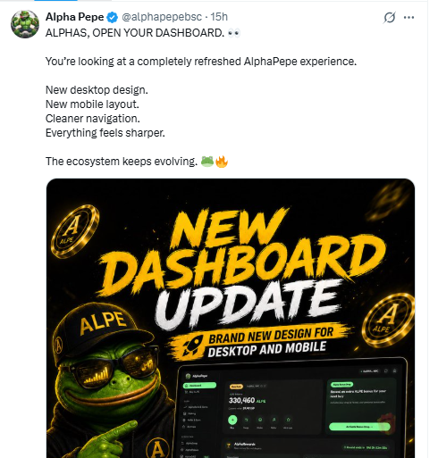 AlphaPepe News New Dashboard Redesign 