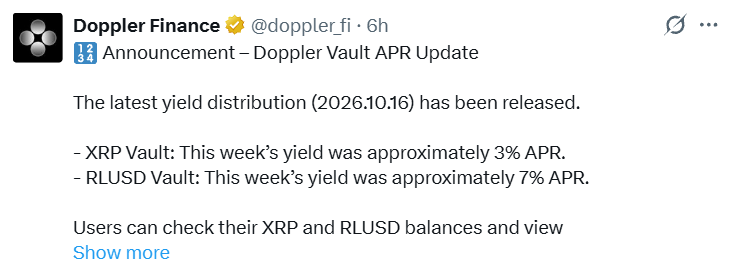 Doppler Finance XRP vault Doppler Finance XRP vault