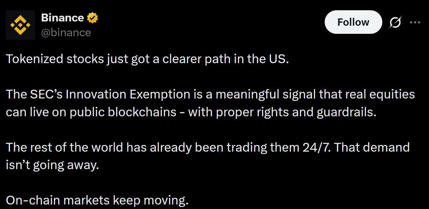 Information by Binance on X