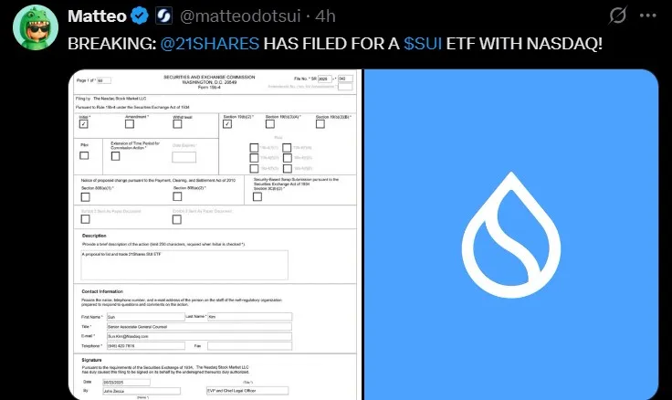 Nasdaq 21Shares Sui ETF