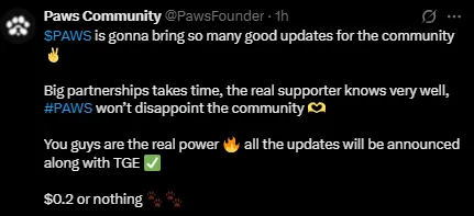 Paws Listing Price Specuations Paws Listing Price Specuations