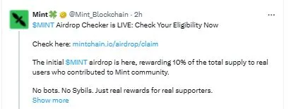 Mint Airdrop Checker