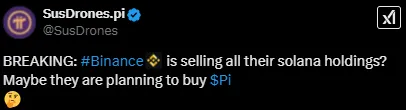 Binance Selling SOL