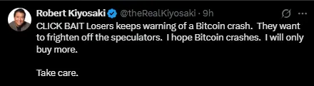 Robert Kiyosaki Bitcoin tweet