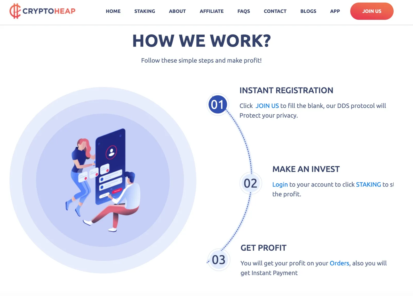 Staking with CryptoHeap