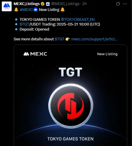 Tokyo Games Token listing Tokyo Games Token listing