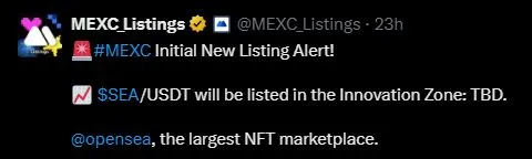 OpenSea Listing on MEXC