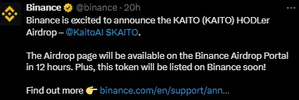 Kaito Binance News Kaito Binance News