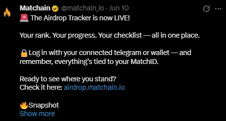 Matchain airdrop checker Matchain airdrop checker
