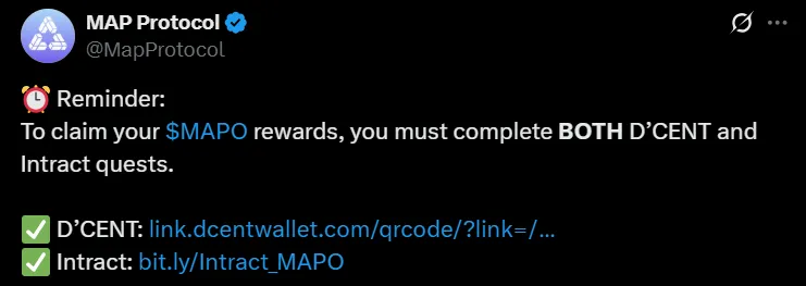 Map Protocol Rewards