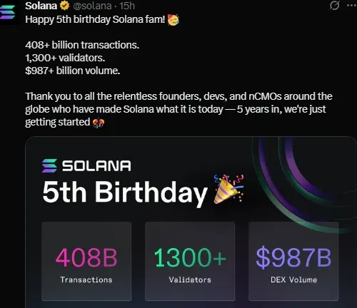 x post of Solana x post of Solana