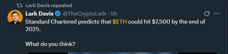 Ethereum Could Reach $7,500 by the End of 2025