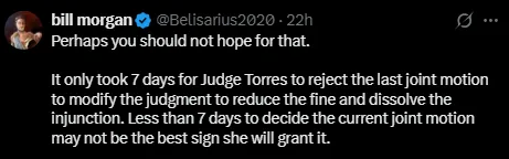 Bill Morgan on Joint Motion