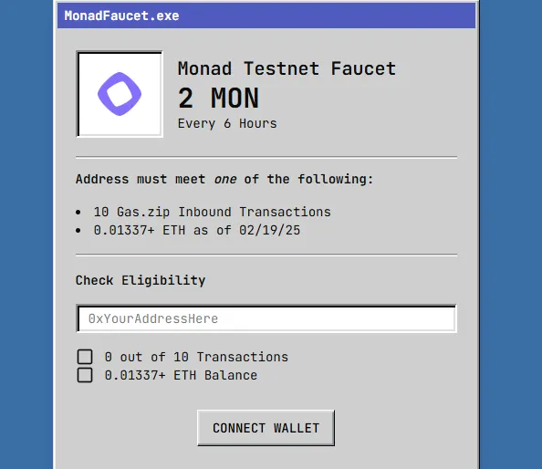 Monad Testnet Faucet