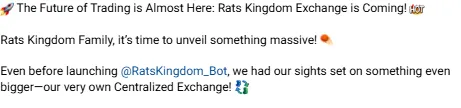 Rats Kingdom Exchange Launch Announcement Rats Kingdom Exchange Launch Announcement