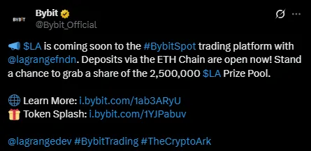 Lagrange Bybit listing Lagrange Bybit listing