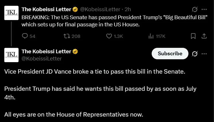 Big Beautiful Bill Passed