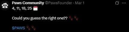 Paws Listing Date