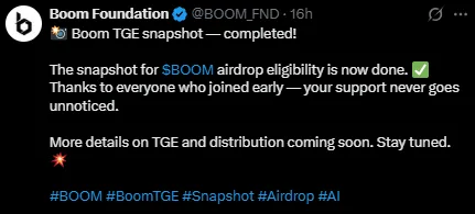 Boom snapshot done Boom snapshot done