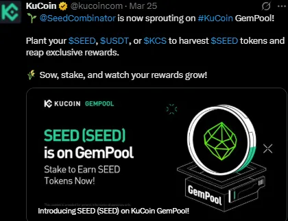 Seed Listing on KuCoin Seed Listing on KuCoin