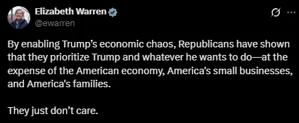 Elizabeth Warren criticized the bill