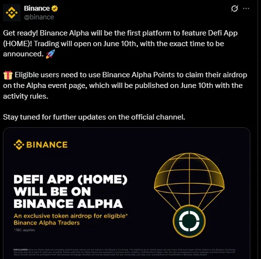 Binance proceeded to officially list the DeFi App Binance proceeded to officially list the DeFi App