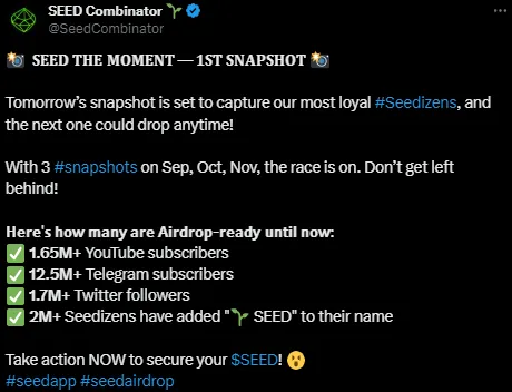 SEED airdrop is set to make waves