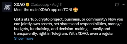 XDAO app launch XDAO app launch