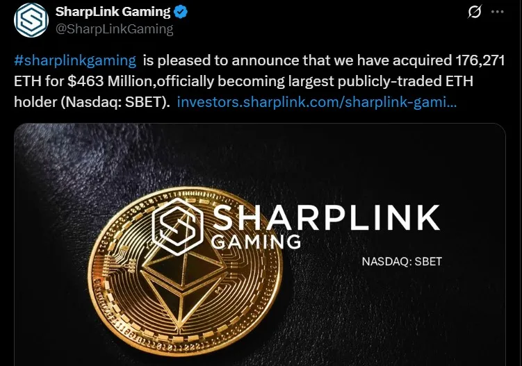 Sharplink Ethereum Buy