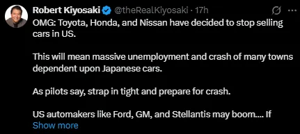 Robert Kiyosaki Prediction 