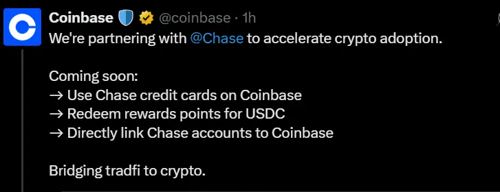 JPMorgan Chase Coinbase Partnership