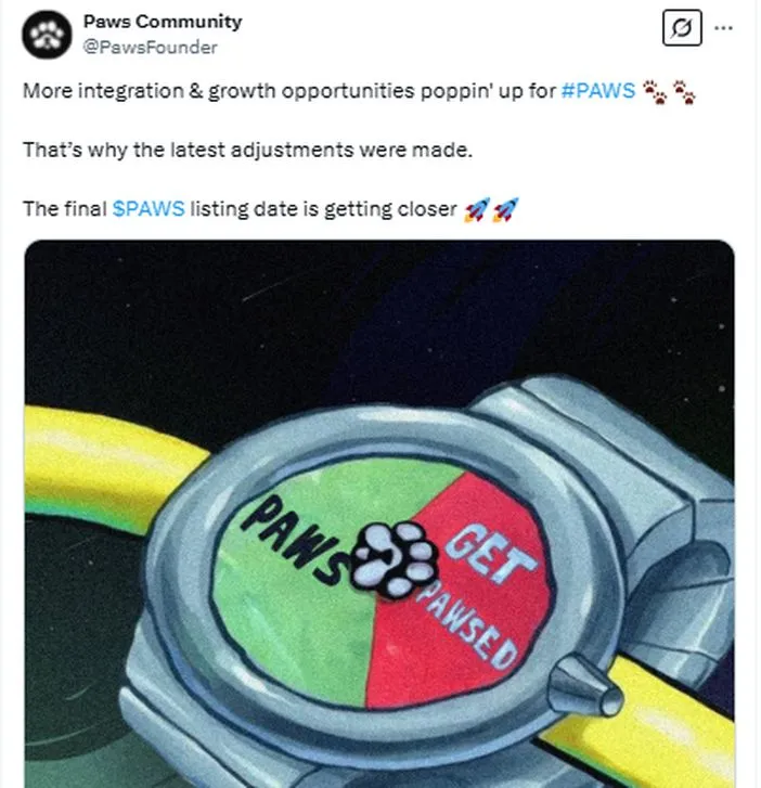 Paws Listing Date Update