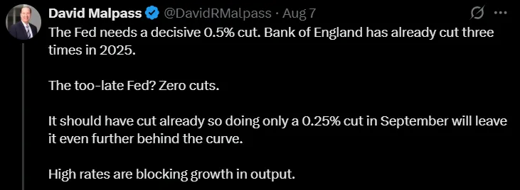 david malpass fed cut