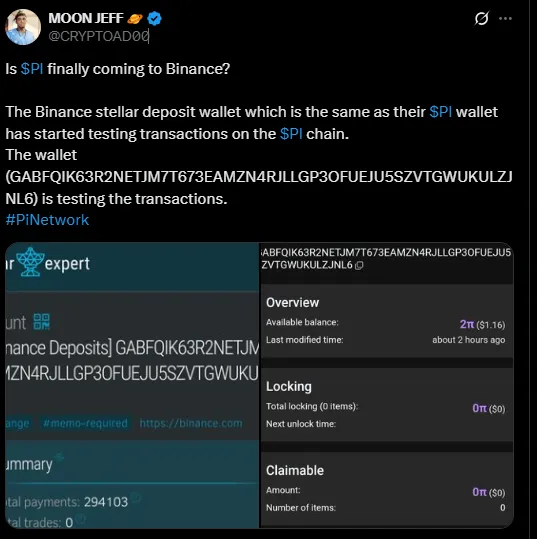 Is a $PI coming to Binance Is a $PI coming to Binance